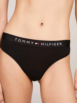 Figi|Bielizna*Tommy Hilfiger Thongi Z Elastycznym Paskiem Z Logo TH BLACK