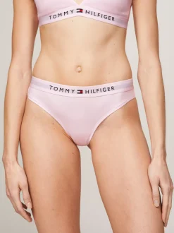 Figi|Bielizna*Tommy Hilfiger Thongi Z Elastycznym Paskiem Z Logo TH LIGHT PINK
