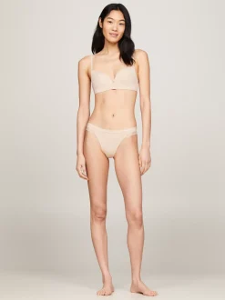 Figi|Bielizna*Tommy Hilfiger Thongi Z Koronką I Logo MISTY BLUSH