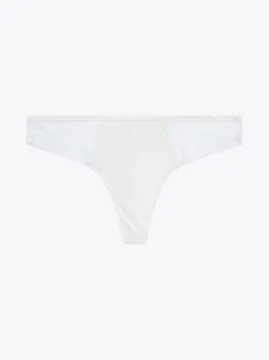 Figi|Bielizna*Tommy Hilfiger Thongi Z Koronkowym Wykończeniem I Logo IVORY