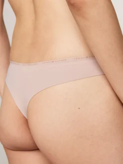 Figi|Bielizna*Tommy Hilfiger Thongi Z Logo W Kolorze Tła BALANCED BEIGE