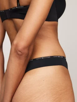 Figi|Bielizna*Tommy Hilfiger Thongi Z Logo W Kolorze Tła BLACK