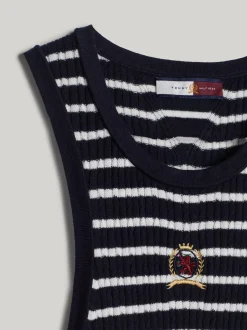 Swetry Z Okrągłym Dekoltem|Swetry*Tommy Hilfiger Top Bez Rękawów Z Kaszmirem DESERT SKY