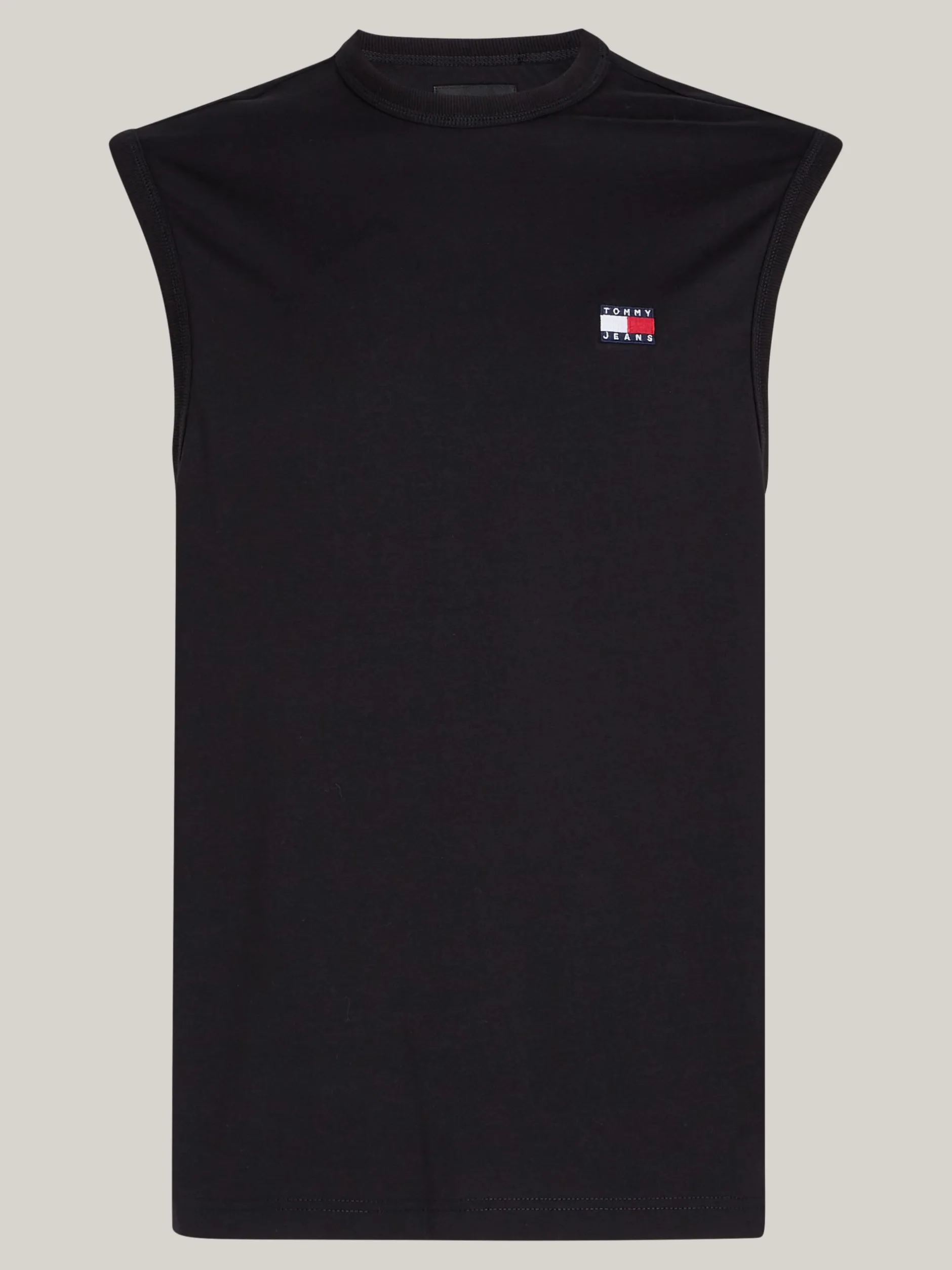 T-Shirty*Tommy Hilfiger Top Bez Rękawów Z Okrągłym Dekoltem BLACK