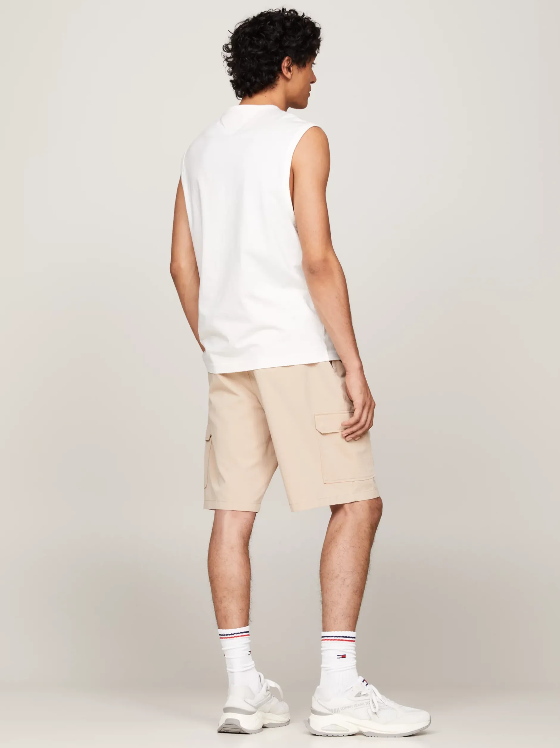 T-Shirty*Tommy Hilfiger Top Bez Rękawów Z Okrągłym Dekoltem ANCIENT WHITE