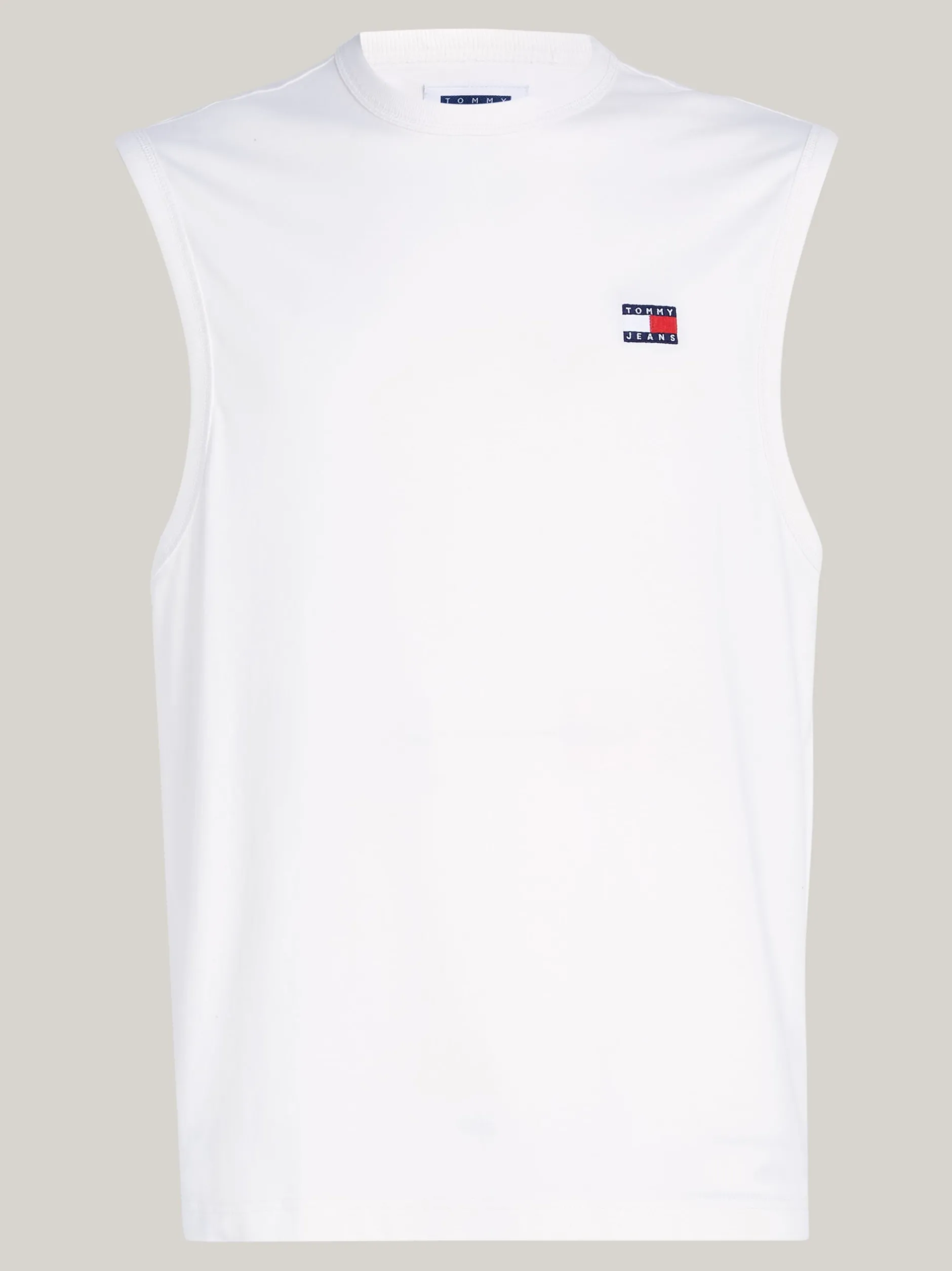 T-Shirty*Tommy Hilfiger Top Bez Rękawów Z Okrągłym Dekoltem ANCIENT WHITE