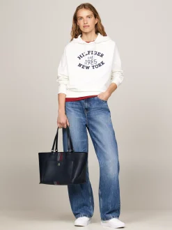 Torebki Tote*Tommy Hilfiger Torba Corporate Typu Tote Z Monogramem SPACE BLUE
