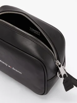 Torebki Na Pasku*Tommy Hilfiger Torba Na Aparat Z Paskiem Na Ramię I Logo BLACK