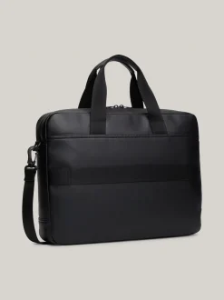 Torby Na Laptopa*Tommy Hilfiger Torba Na Laptopa Z Fakturą Piki Na Kieszonce BLACK