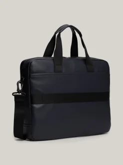 Torby Na Laptopa*Tommy Hilfiger Torba Na Laptopa Z Fakturą Piki Na Kieszonce SPACE BLUE