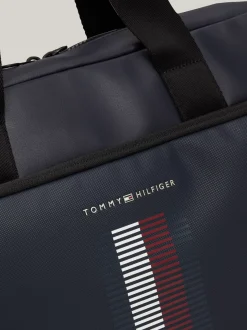 Torby Na Laptopa*Tommy Hilfiger Torba Na Laptopa Z Fakturą Piki Na Kieszonce SPACE BLUE