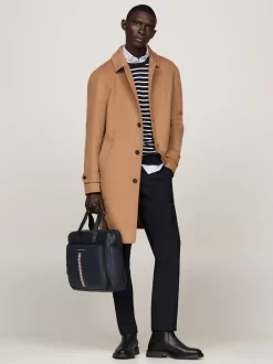 Torby Na Laptopa*Tommy Hilfiger Torba Na Laptopa Z Fakturą Piki Na Kieszonce SPACE BLUE
