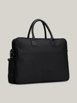Torby Na Laptopa*Tommy Hilfiger Torba Na Laptopa Z Logo Na Pasku BLACK