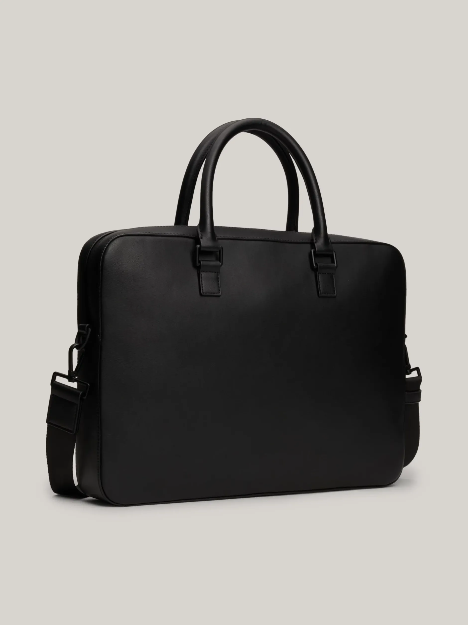 Torby Na Laptopa*Tommy Hilfiger Torba Na Laptopa Z Wytłoczonym Monogramem TH BLACK