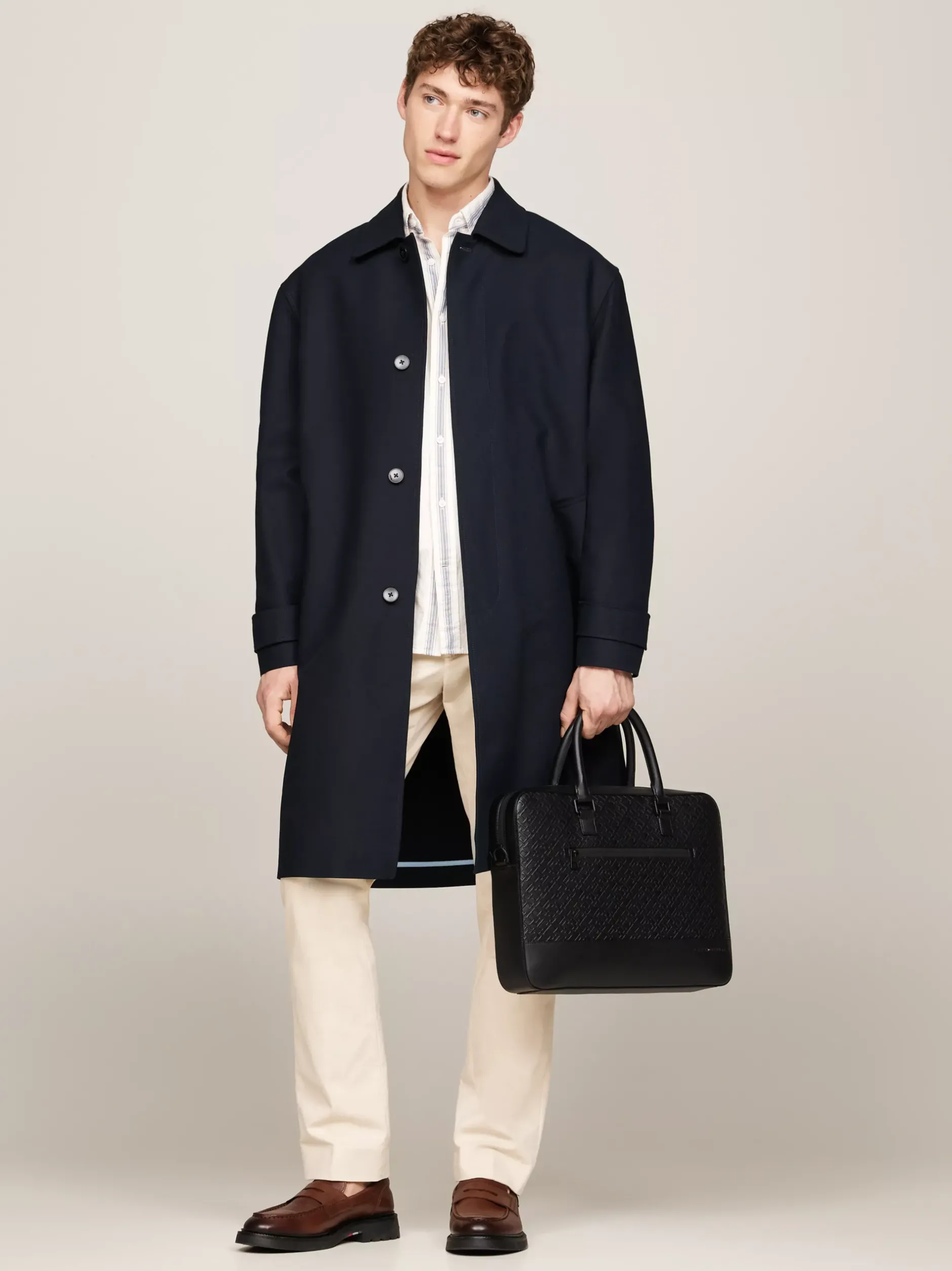 Torby Na Laptopa*Tommy Hilfiger Torba Na Laptopa Z Wytłoczonym Monogramem TH BLACK