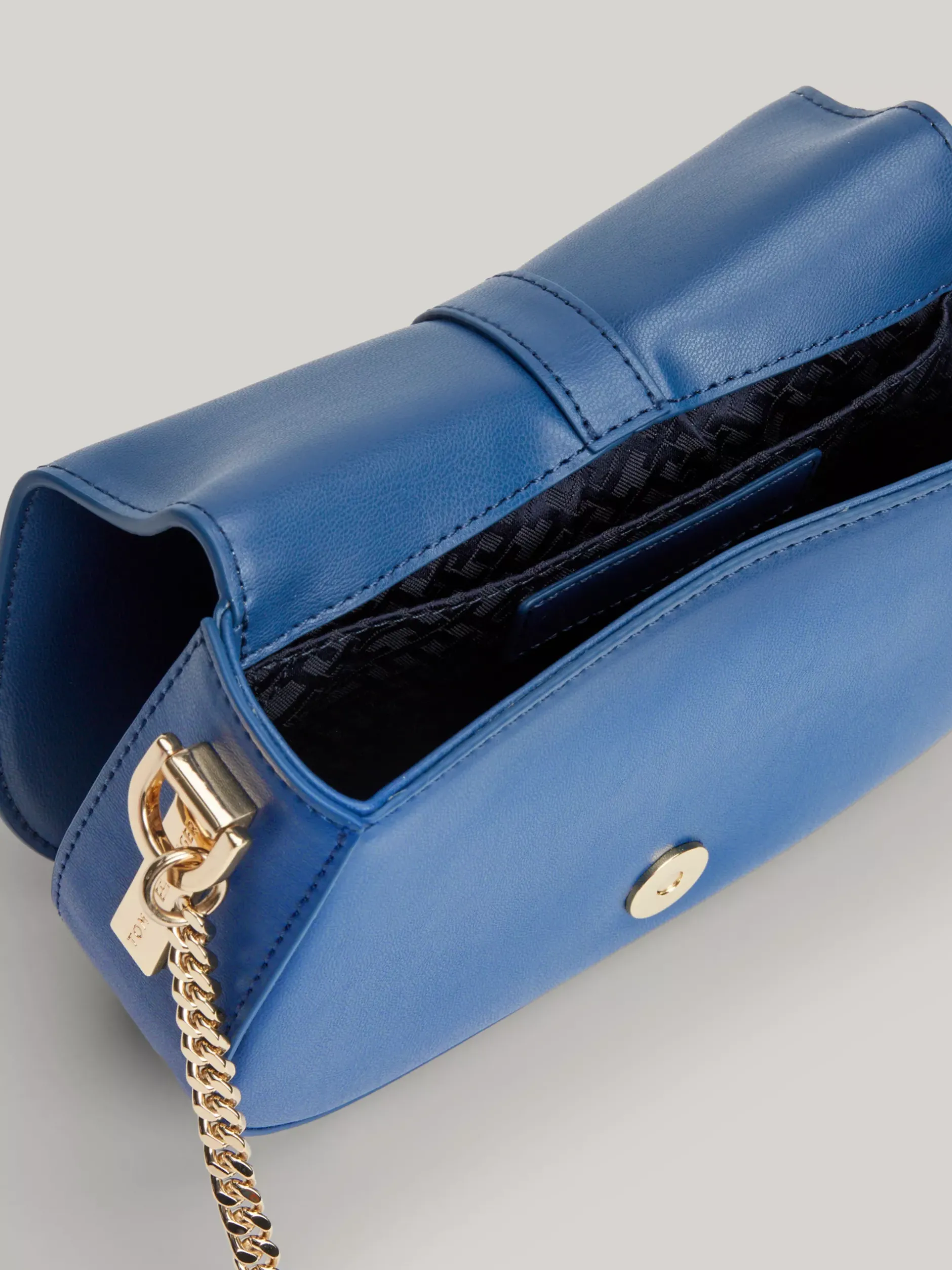 Torebki Na Pasku*Tommy Hilfiger Torba Na Ramię Heritage Z łańcuszkiem FOSSIL BLUE