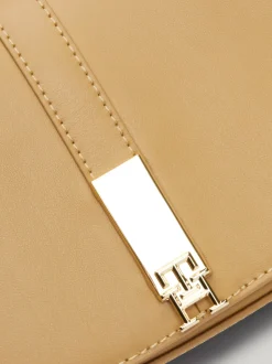 Torebki Na Pasku*Tommy Hilfiger Torba Na Ramię Heritage Z łańcuszkiem CLASSIC KHAKI