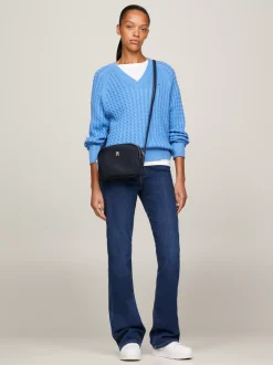 Torebki Na Pasku*Tommy Hilfiger Torba Na Ramię TH Emblem SPACE BLUE