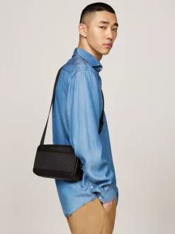 Torebki Na Pasku*Tommy Hilfiger Torba Na Ramię Typu Reporter Z em TH MONOGRAM