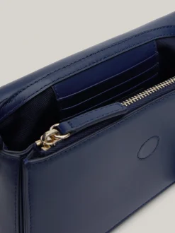 Torebki Na Pasku*Tommy Hilfiger Torba Na Ramię Z łańcuszkiem I Monogramem TH SPACE BLUE