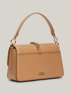 Torebki Na Pasku*Tommy Hilfiger Torba Na Ramię Z łańcuszkiem I Monogramem TH CLASSIC KHAKI