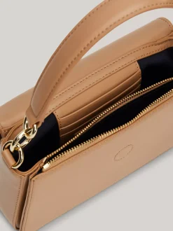 Torebki Na Pasku*Tommy Hilfiger Torba Na Ramię Z łańcuszkiem I Monogramem TH CLASSIC KHAKI