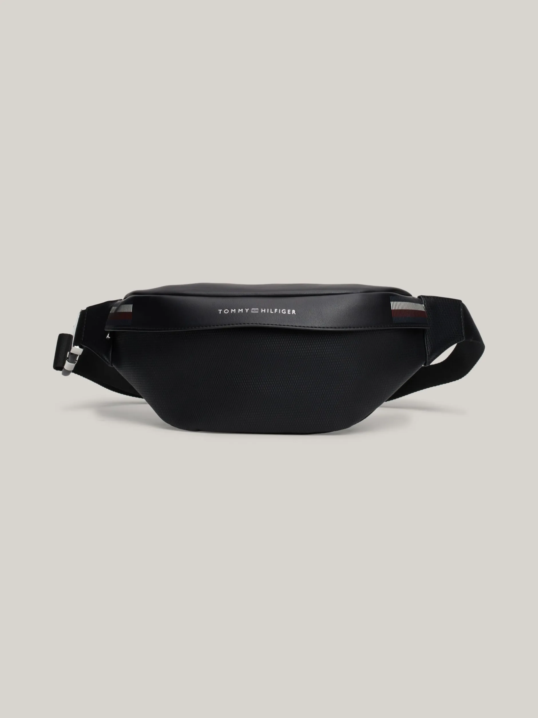 Torebki Na Pasku*Tommy Hilfiger Torba Nerka Corporate O Mieszanych Fakturach BLACK