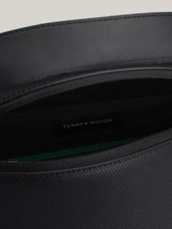 Torebki Na Pasku*Tommy Hilfiger Torba Nerka Corporate O Mieszanych Fakturach BLACK