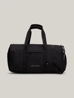 Duże Torby*Tommy Hilfiger Torba Podręczna Z Powtórzonym Logo Na Pasku BLACK