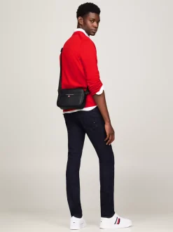 Torebki Na Pasku*Tommy Hilfiger Torba Reporterka Essential Z Metalowym Logo BLACK