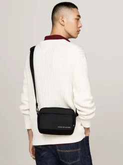 Torebki Na Pasku*Tommy Hilfiger Torba Reporterska Na Ramię BLACK