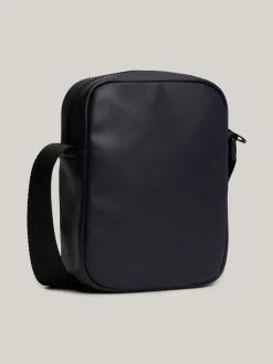 Torebki Na Pasku*Tommy Hilfiger Torba Reporterska Z Fakturą Piki SPACE BLUE