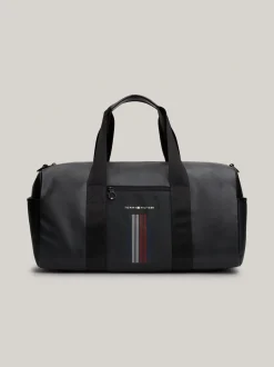 Duże Torby*Tommy Hilfiger Torba Sportowa Z Odpinanym Paskiem Z Logo BLACK