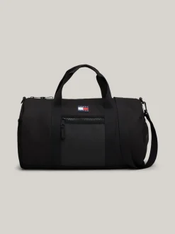 Duże Torby*Tommy Hilfiger Torba Sportowa Z Siateczkowymi Kieszeniami BLACK