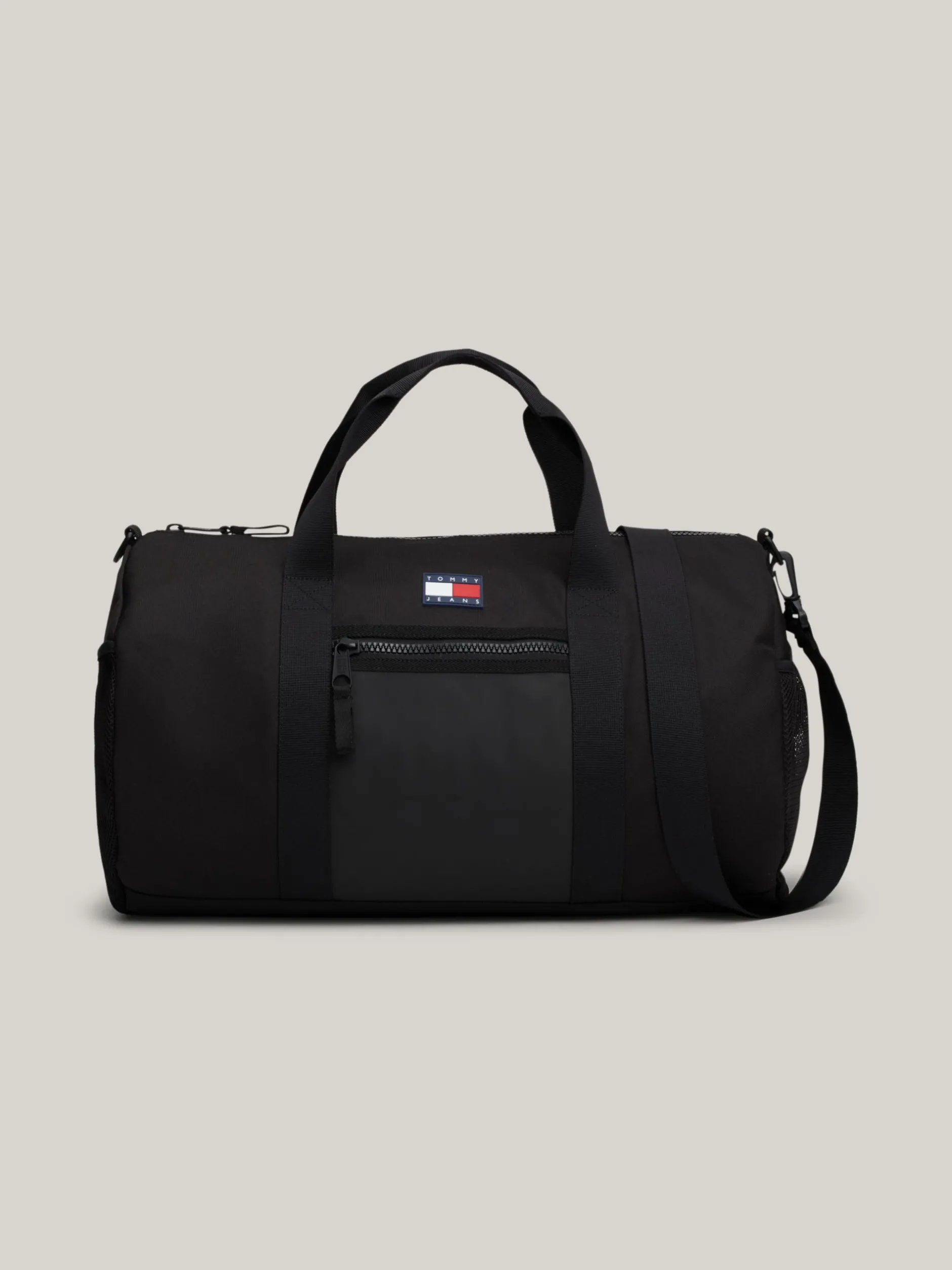 Duże Torby*Tommy Hilfiger Torba Sportowa Z Siateczkowymi Kieszeniami BLACK
