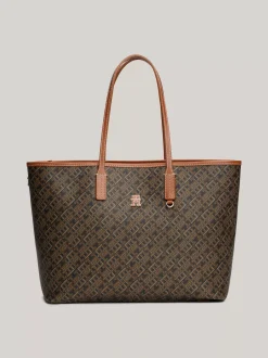 Torebki Tote*Tommy Hilfiger Torba TH Monoplay Z Przegrodą Na Laptopa BLACK / TAN MIX