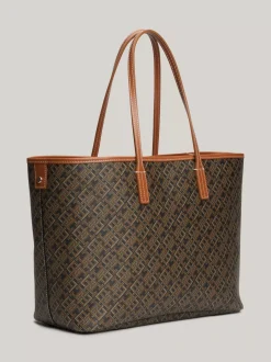 Torebki Tote*Tommy Hilfiger Torba TH Monoplay Z Przegrodą Na Laptopa BLACK / TAN MIX