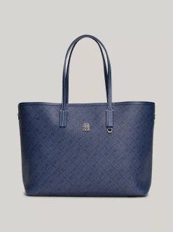 Torebki Tote*Tommy Hilfiger Torba TH Monoplay Z Przegrodą Na Laptopa SPACE BLUE