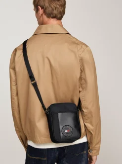 Torebki Na Pasku*Tommy Hilfiger Torba Typu Reporter O Mieszanej Fakturze BLACK