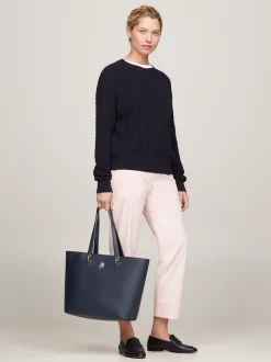 Torebki Tote*Tommy Hilfiger Torba Typu Tote TH Emblem SPACE BLUE