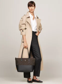 Torebki Tote*Tommy Hilfiger Torba Typu Tote TH Jaquard BLACK