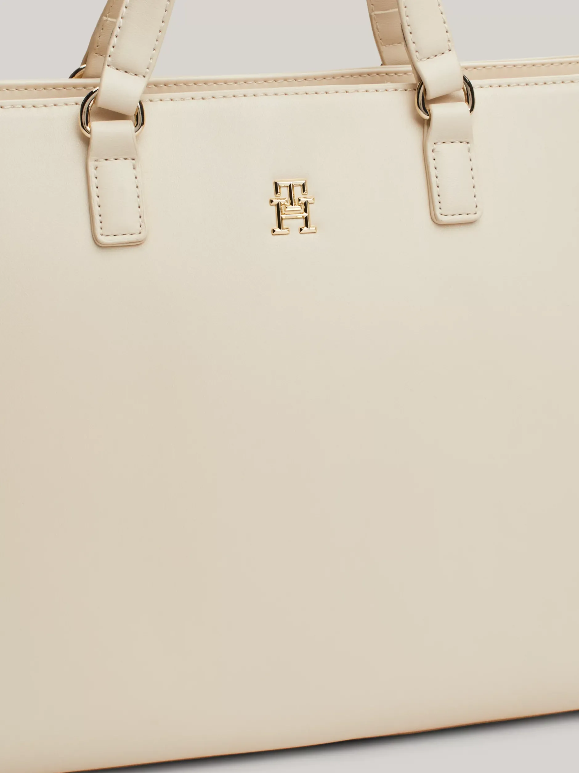 Torebki Tote*Tommy Hilfiger Torba Typu Tote Z Monogramem TH I Logo CLASSIC BEIGE