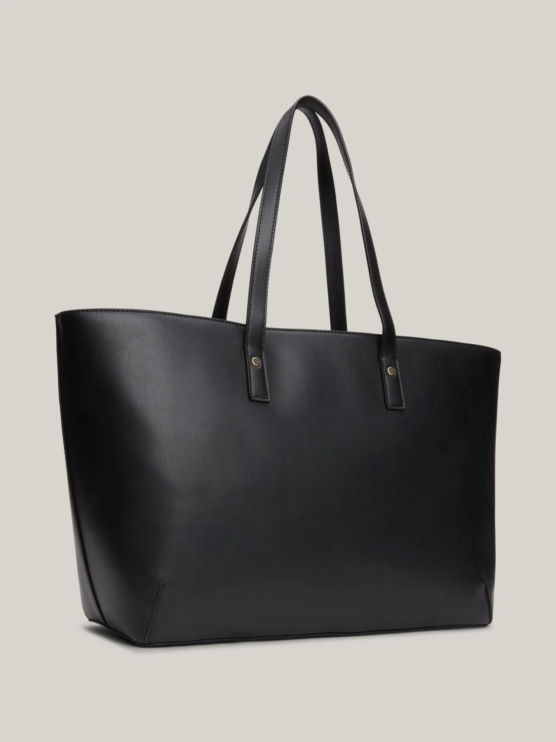 Torebki Tote*Tommy Hilfiger Torba Typu Tote Z Plakietką Z Monogramem TH BLACK