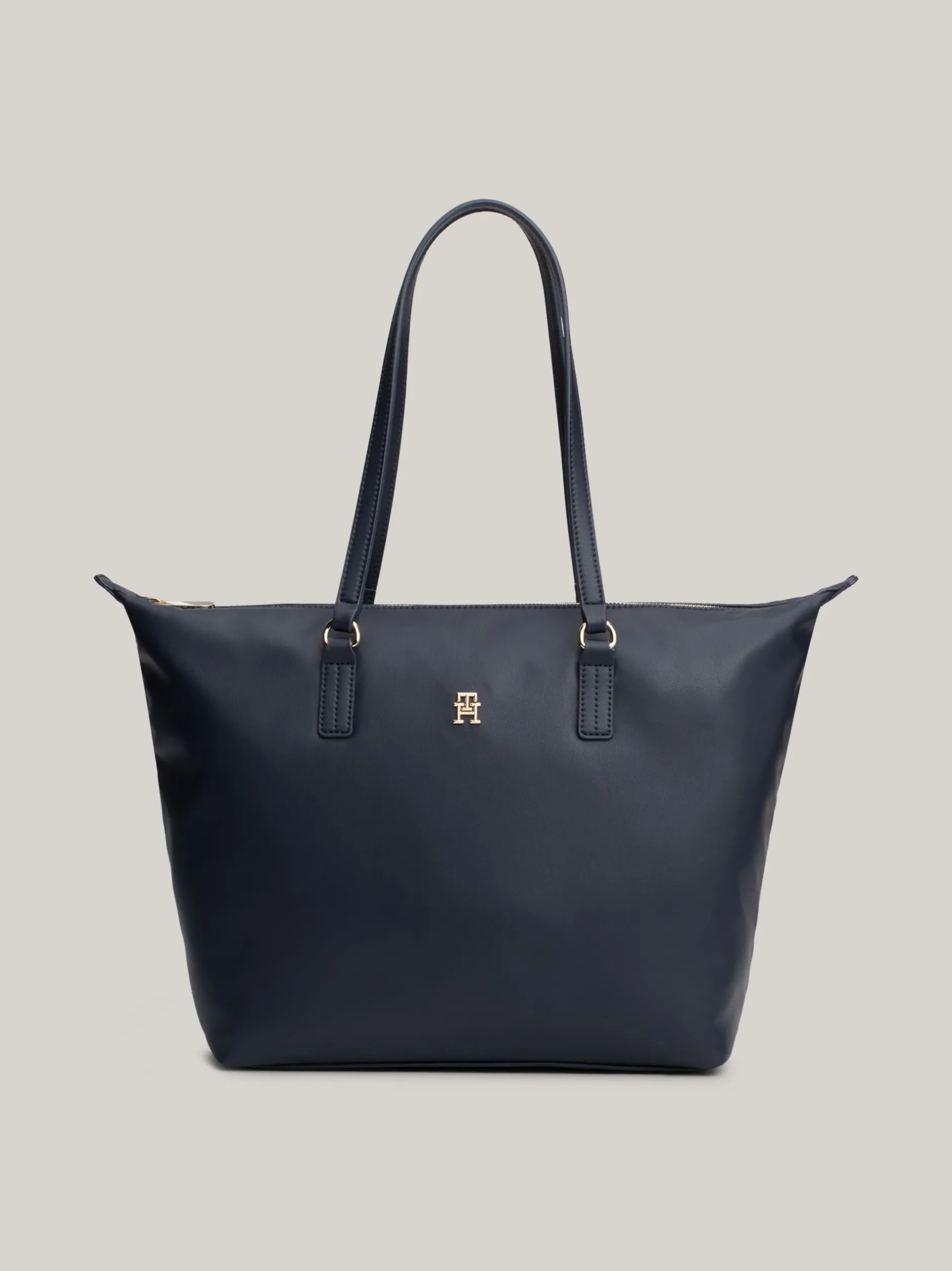 Torebki Tote*Tommy Hilfiger Torba Typu Tote Z Plakietką Z Monogramem TH SPACE BLUE