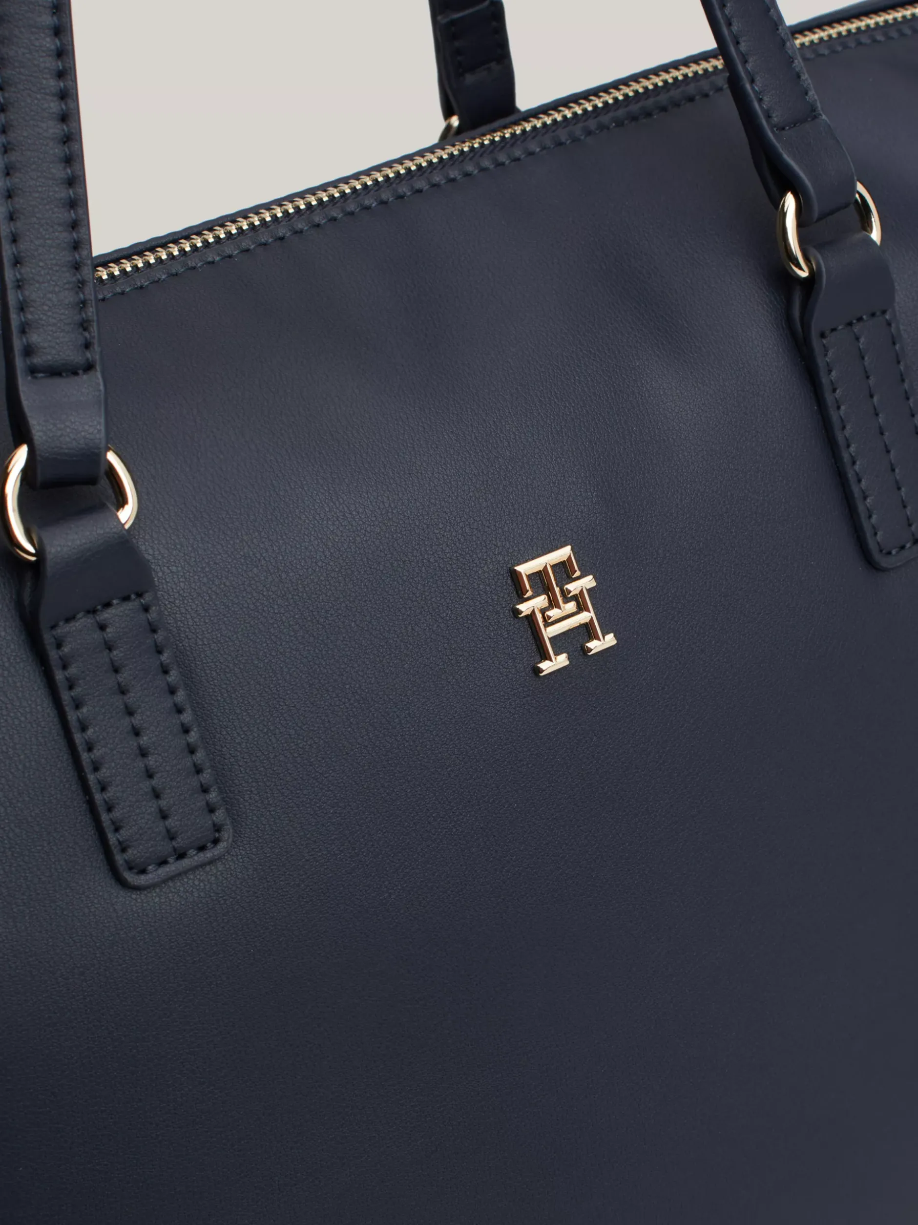 Torebki Tote*Tommy Hilfiger Torba Typu Tote Z Plakietką Z Monogramem TH SPACE BLUE