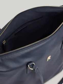 Torebki Tote*Tommy Hilfiger Torba Typu Tote Z Plakietką Z Monogramem TH SPACE BLUE
