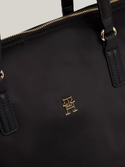 Torebki Tote*Tommy Hilfiger Torba Typu Tote Z Sygnowaną Tasiemką BLACK