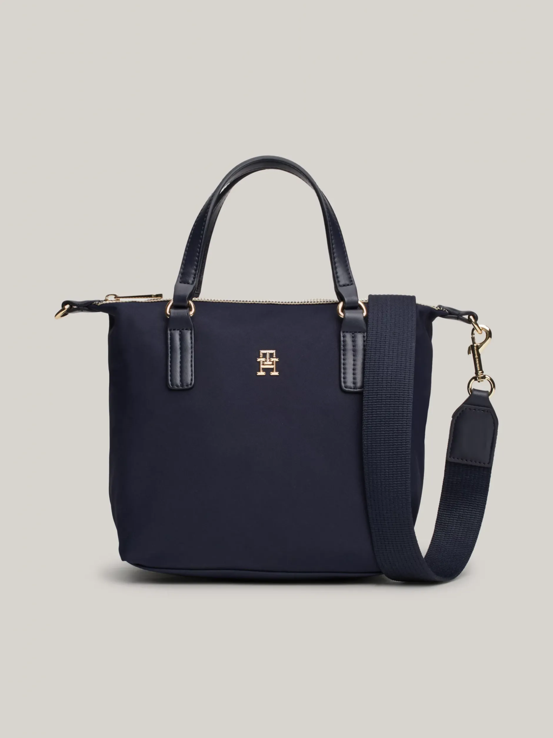 Torebki Tote*Tommy Hilfiger Torba Typu Tote Z Sygnowanym Zamkiem SPACE BLUE