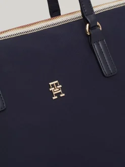 Torebki Tote*Tommy Hilfiger Torba Typu Tote Z Sygnowanym Zamkiem SPACE BLUE