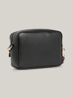 Torebki Na Pasku*Tommy Hilfiger Torebka Iconic Z Sygnowanym Paskiem Na Ramię BLACK